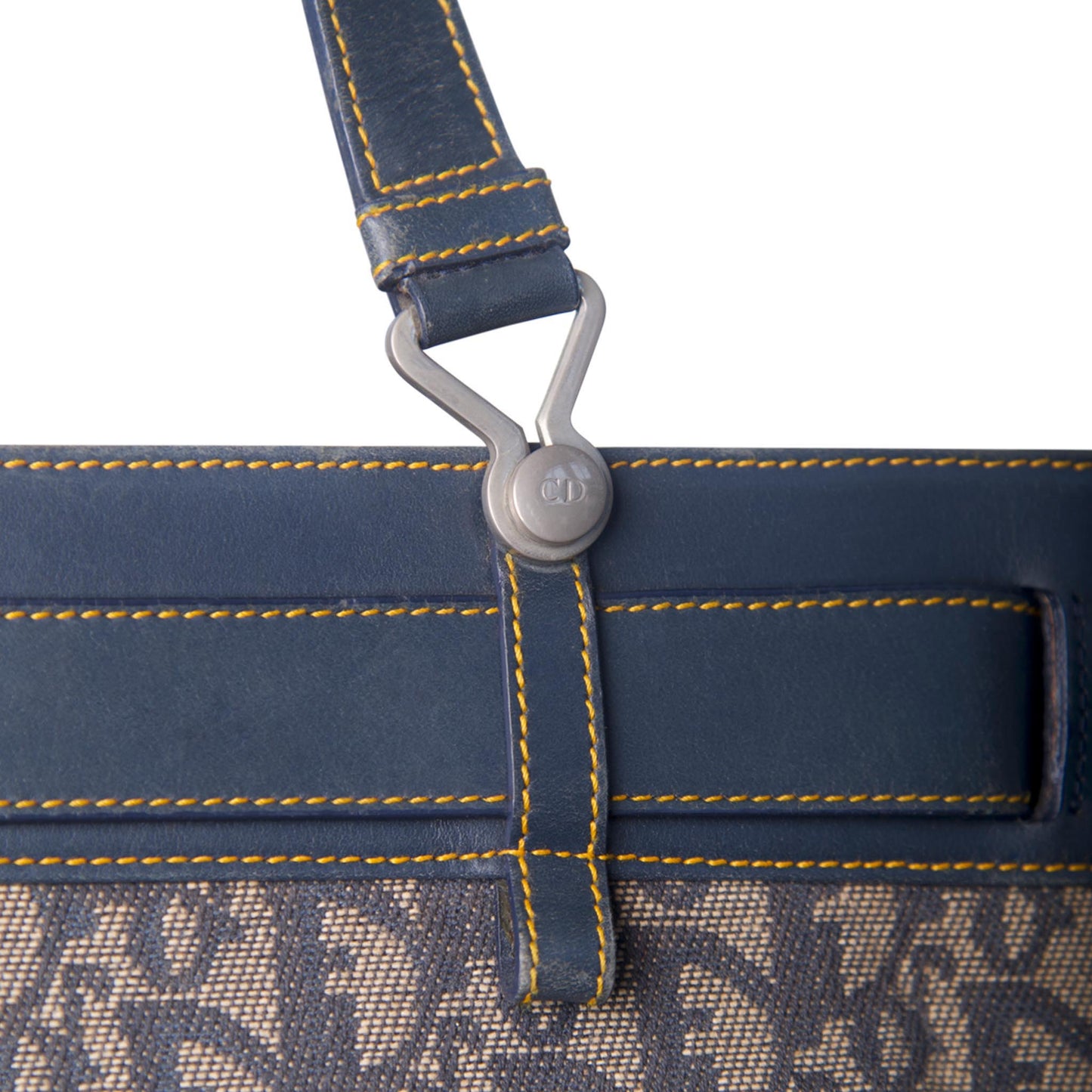 2000's Christian Dior Monogram Trotter Buckle Front Handbag