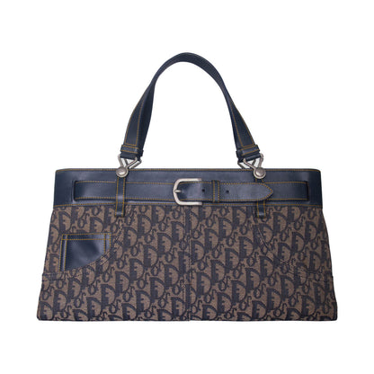 2000's Christian Dior Monogram Trotter Buckle Front Handbag