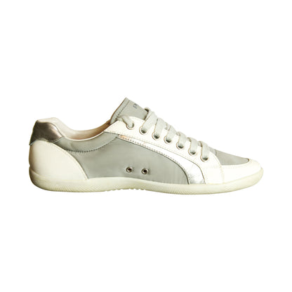 Prada White Patent Leather America's Cup Low Top Trainers