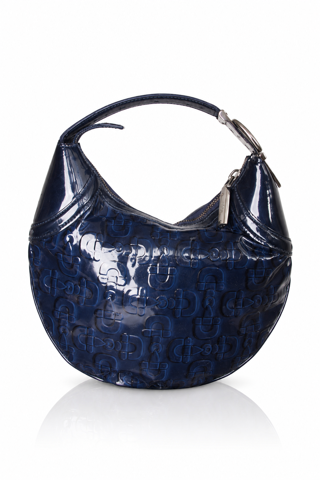 Gucci Patent Leather Horsebit Embossed Hobo Bag (CA956). FA:276 SC: 5782