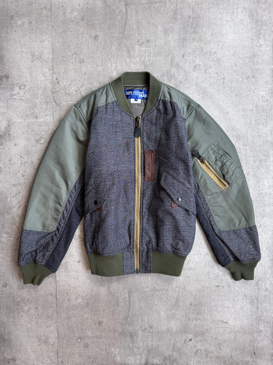 AD2017 Junya Watanabe Nylon Check M-A1 Bomber Jacket