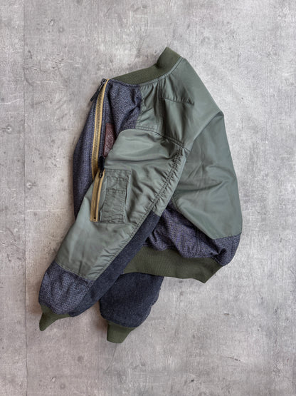 AD2017 Junya Watanabe Nylon Check M-A1 Bomber Jacket