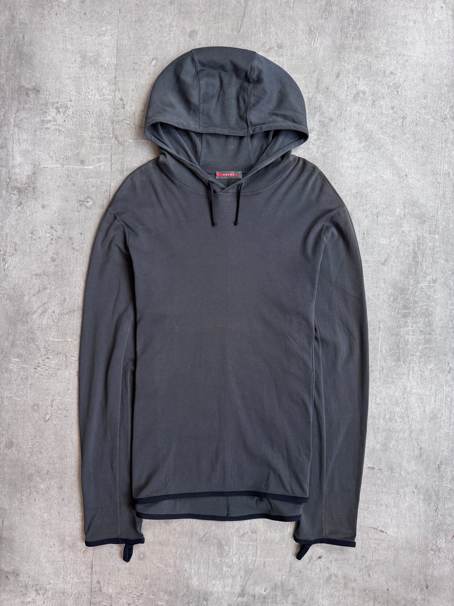 Prada Lightweight Black Cotton Hoodie