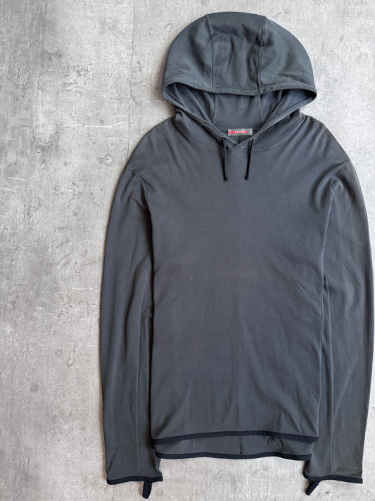 Prada Lightweight Black Cotton Hoodie