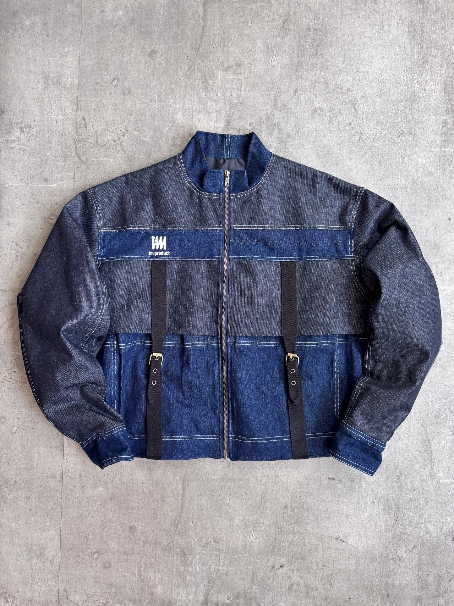 VT Rework: Issey Miyake Utility Strap Full Zip Reworked Denim Jacket