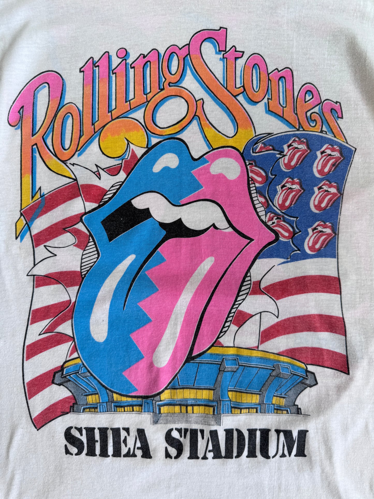 1989 Rolling Stones N.America Tour Single Stitch Graphic Tee