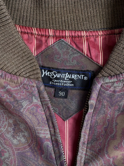 Yves Saint Laurent Deep Paisley Bomber Jacket