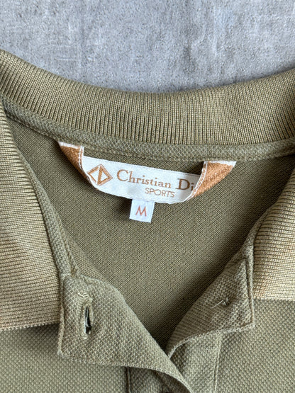 1980s Christian Dior Olive Sleeveless Polo Shirt