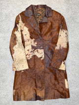 Gianni Cagliotta Brown Cowhide Trench Coat