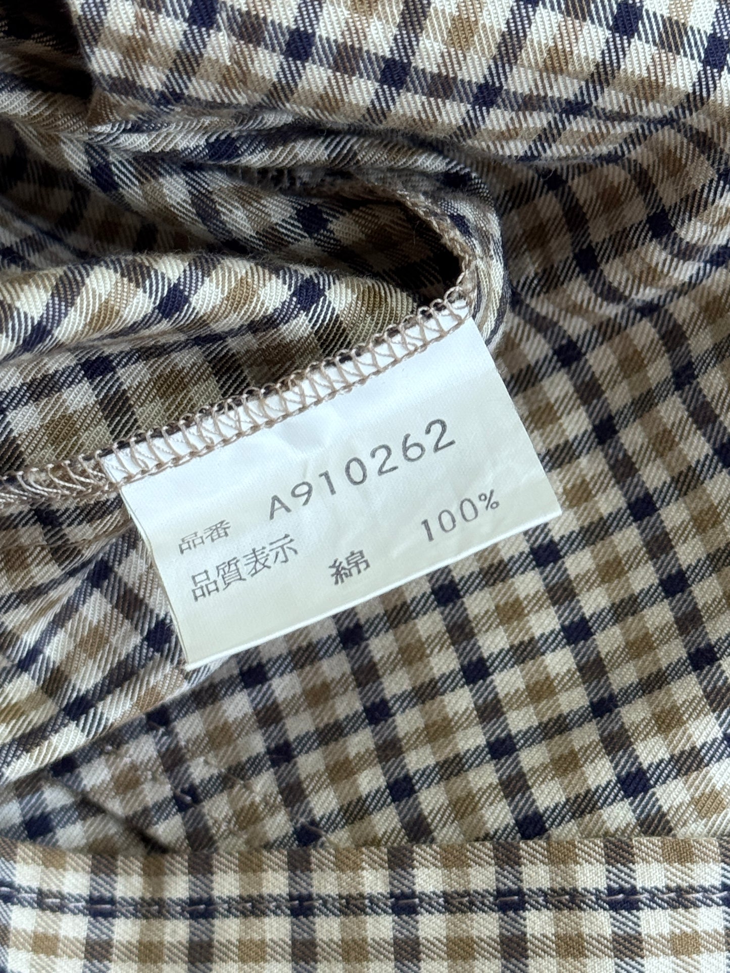 Aquascutum Check Double Breasted Shirt Jacket