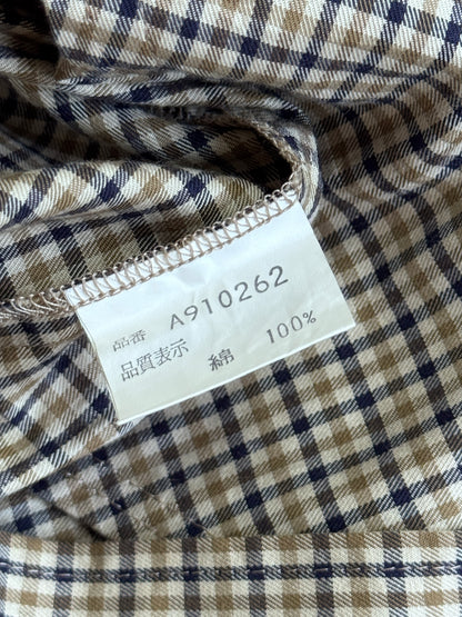 Aquascutum Check Double Breasted Shirt Jacket