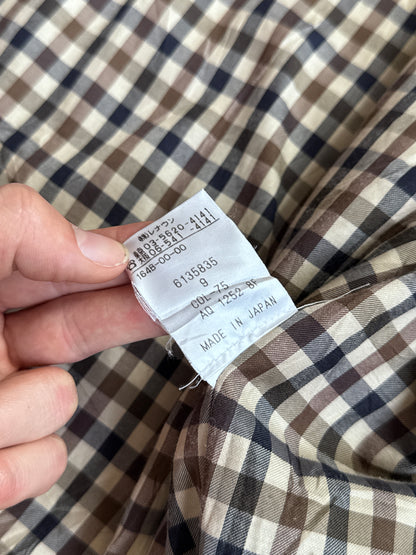 Aquascutum Check Red Hooded Parka Jacket