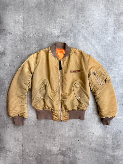 Avirex Gold Spellout Bomber Jacket