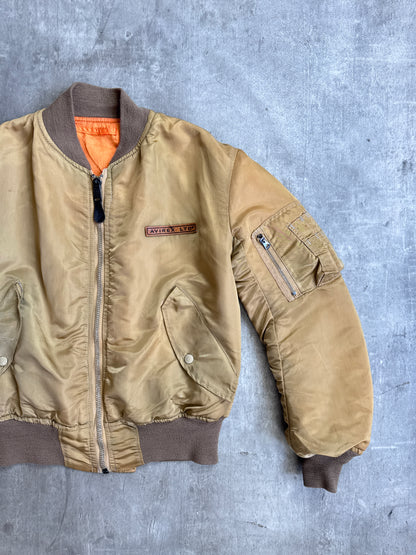Avirex Gold Spellout Bomber Jacket