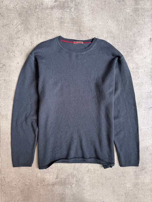 S/S 2002 Prada Petrol Blue Vented Knit Sweater
