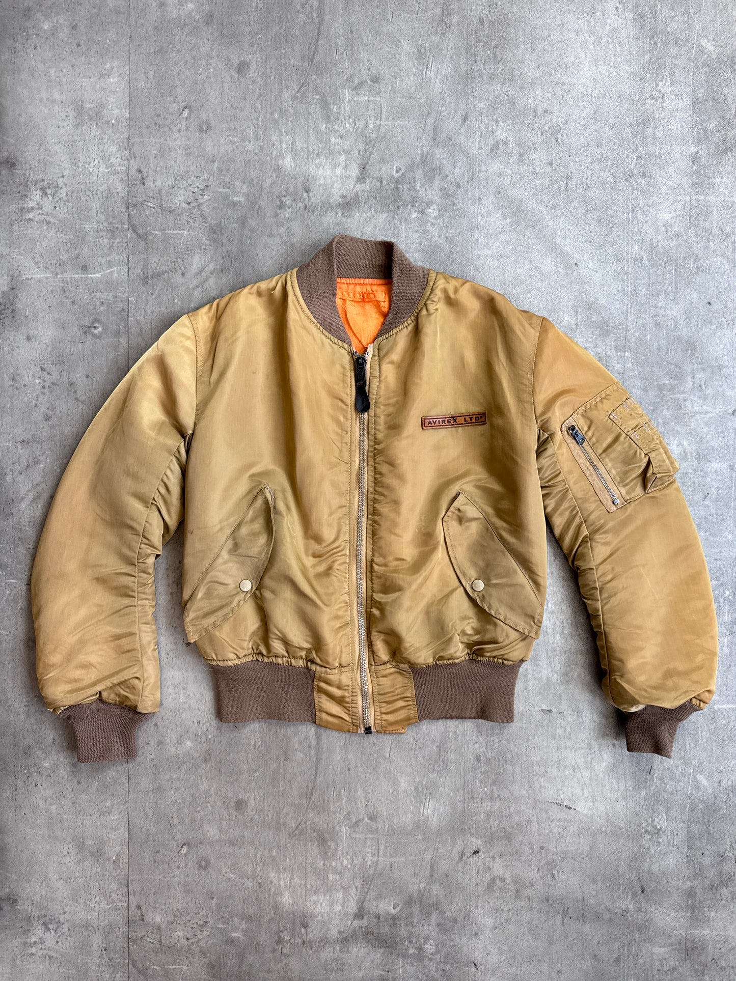 Avirex Gold Spellout Bomber Jacket