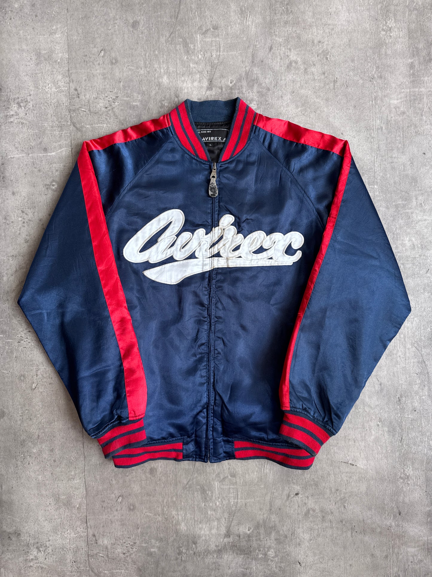 Avirex Two Tone Satin Varsity Jacket