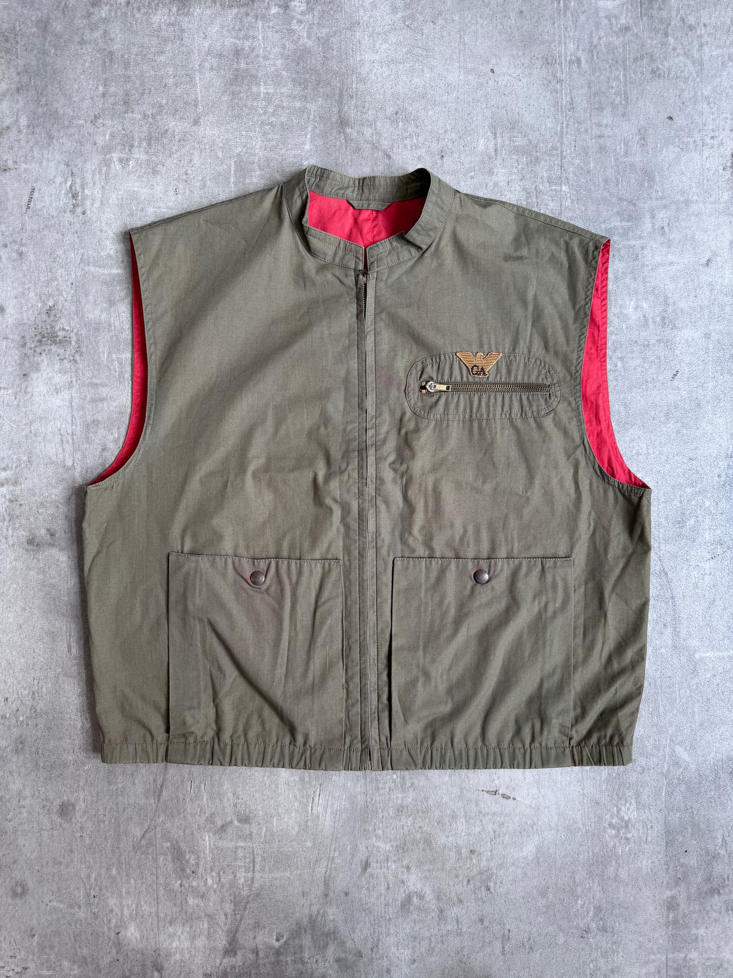 1980s Giorgio Armani Olive Tactical Vest