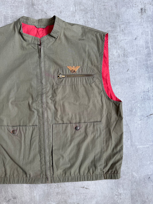1980s Giorgio Armani Olive Tactical Vest