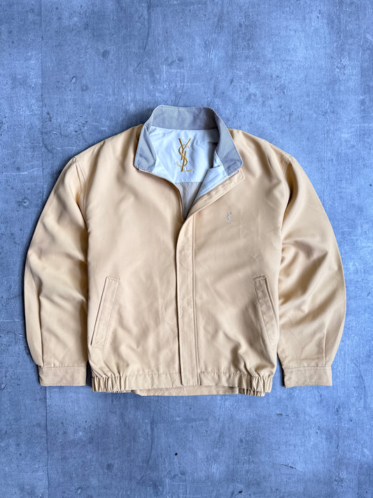 YSL Camel Tone Lightweight Harrington Jacket