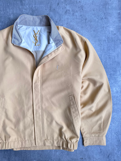 YSL Camel Tone Lightweight Harrington Jacket