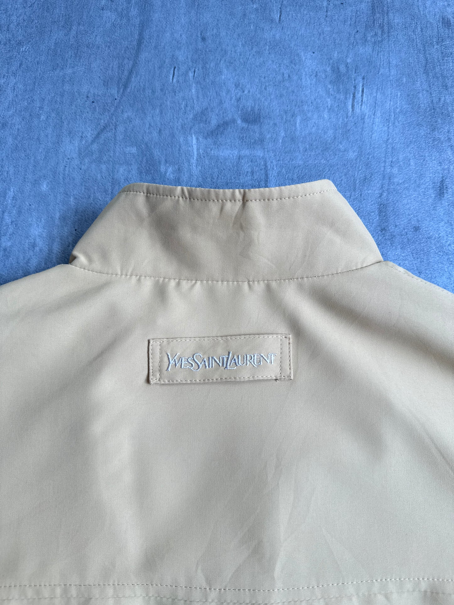 YSL Camel Tone Lightweight Harrington Jacket