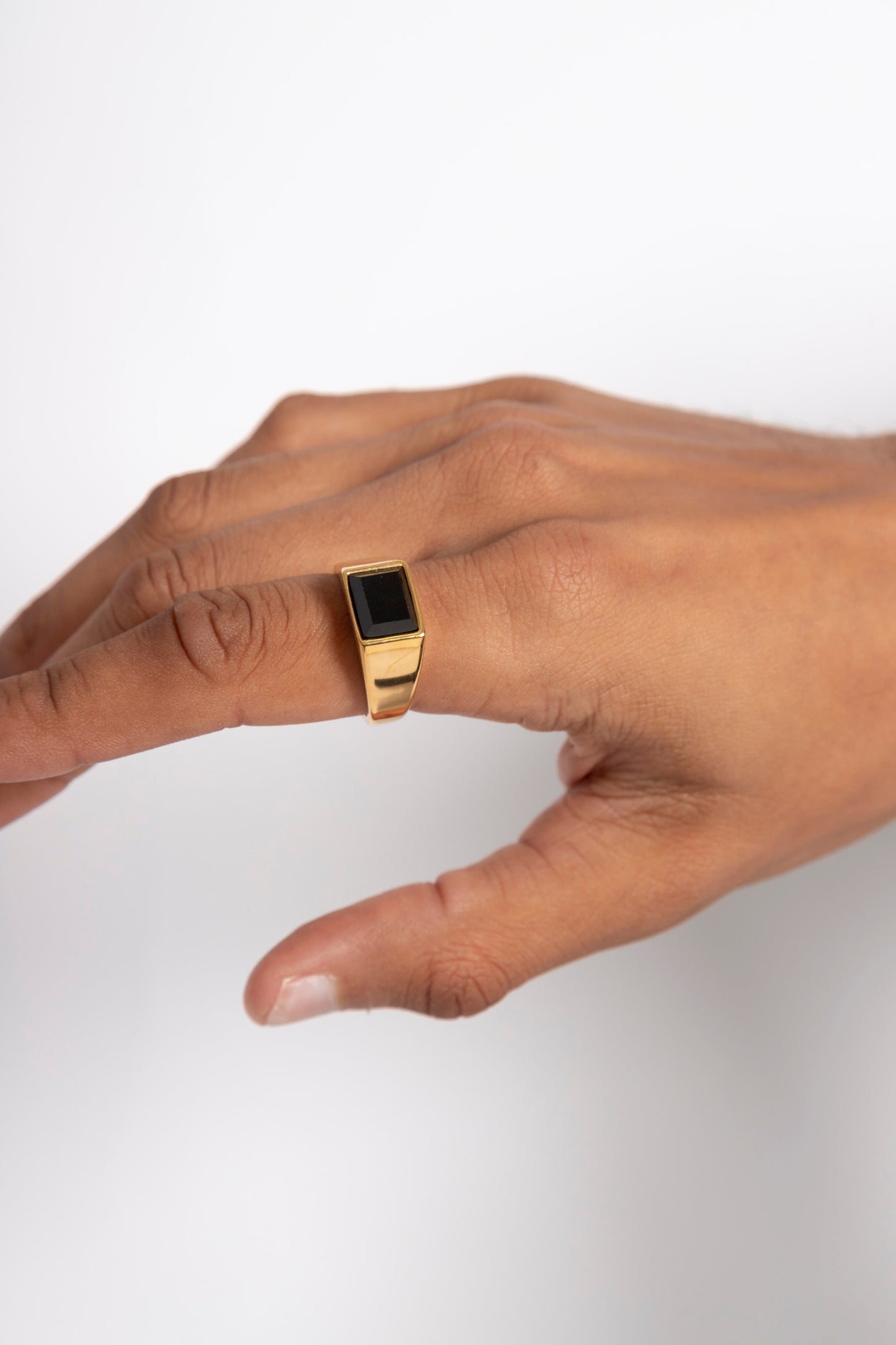 Gold Square Signet Ring
