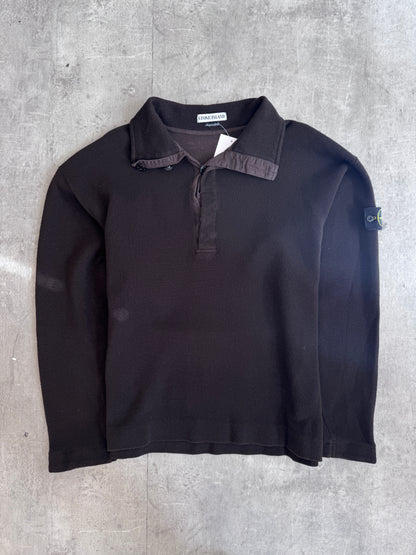 A/W 1997 Stone Island Dark Brown 1/4 Zip Sweater
