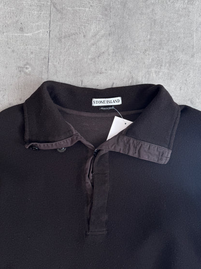 A/W 1997 Stone Island Dark Brown 1/4 Zip Sweater
