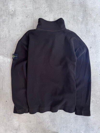 A/W 1997 Stone Island Dark Brown 1/4 Zip Sweater