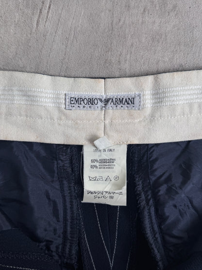 1980's Emporio Armani Pinstripe Single Pleat Trousers