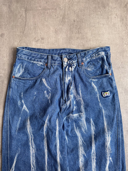 HEA Denim Acid Streak Wide Leg Denim Jeans