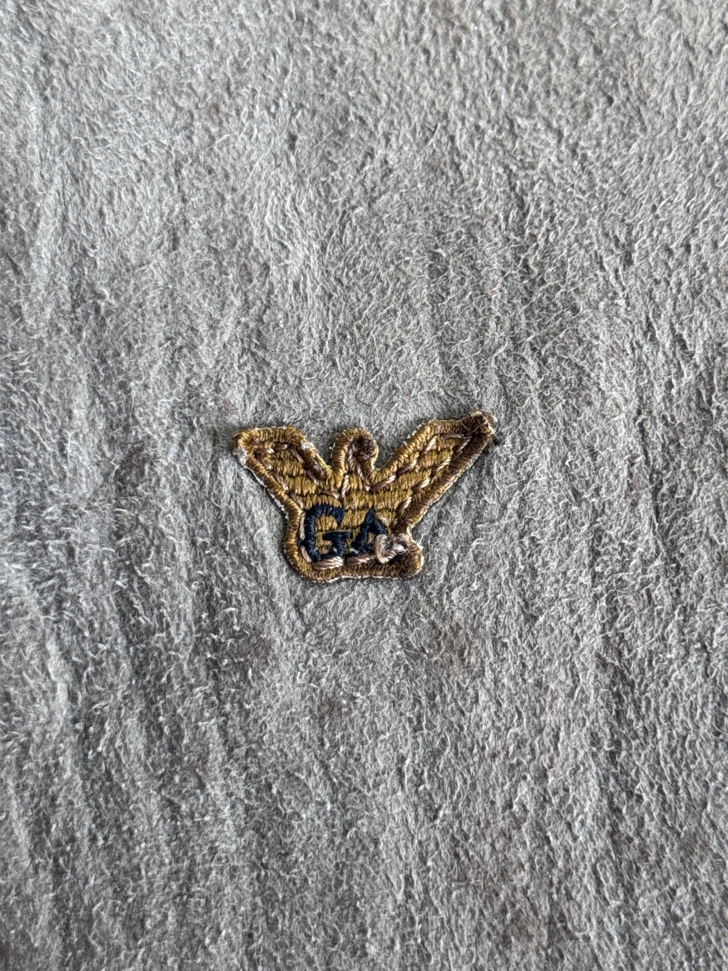 Armani Jeans Grey Wool Felt Open Collar Overcoat