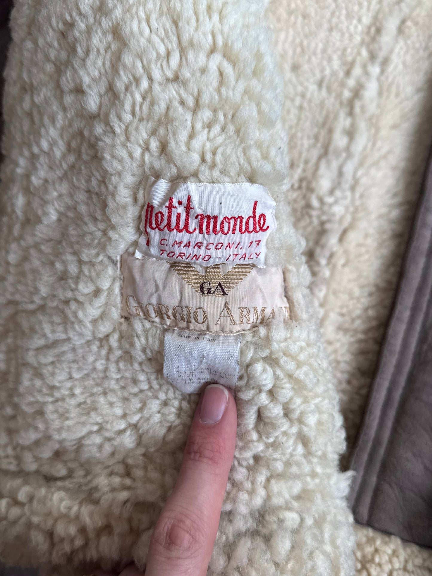 Armani Jeans Grey Wool Felt Open Collar Overcoat