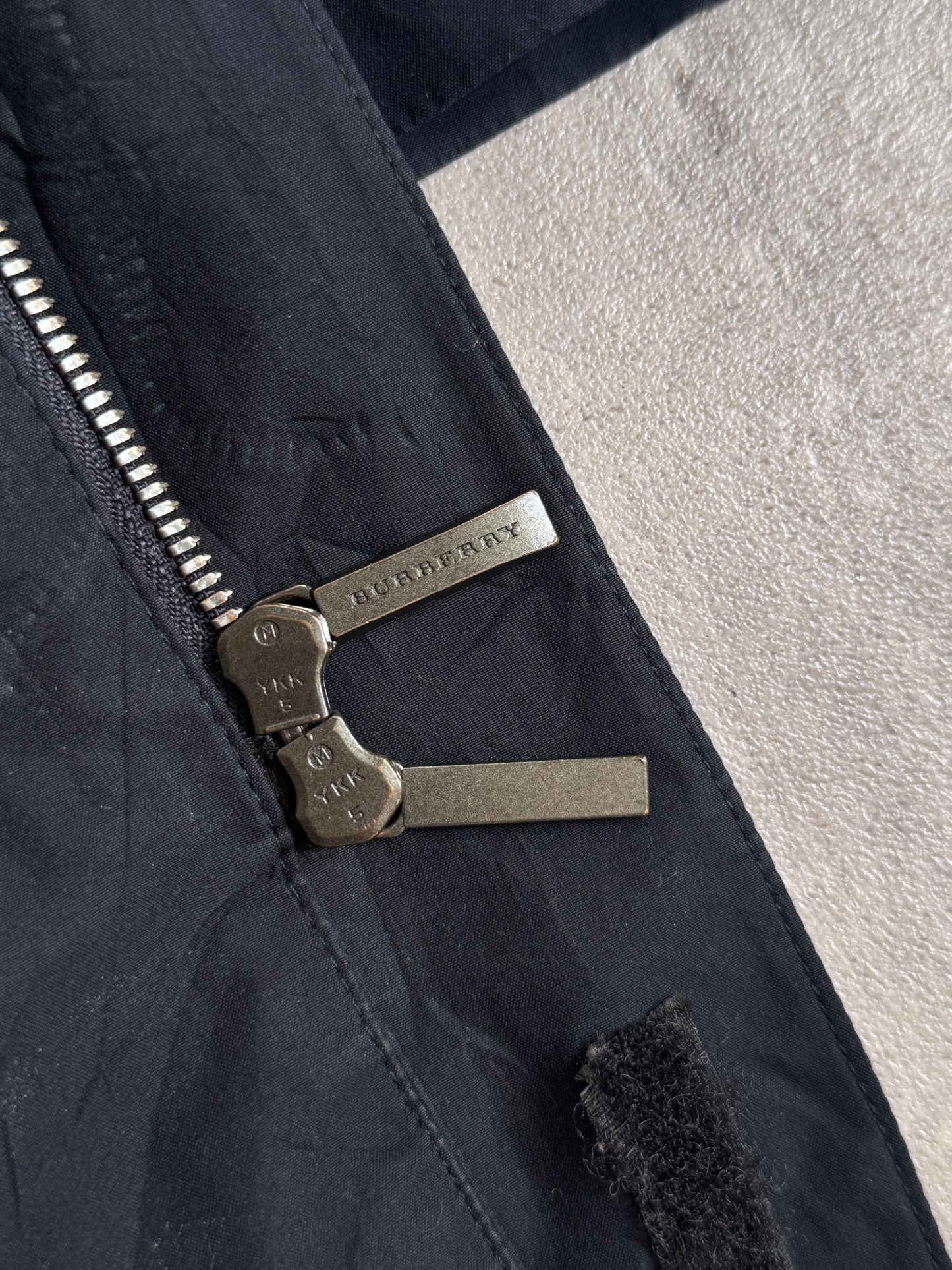 Burberry Nova Check Lined Navy Gore-Tex Parka Jacket