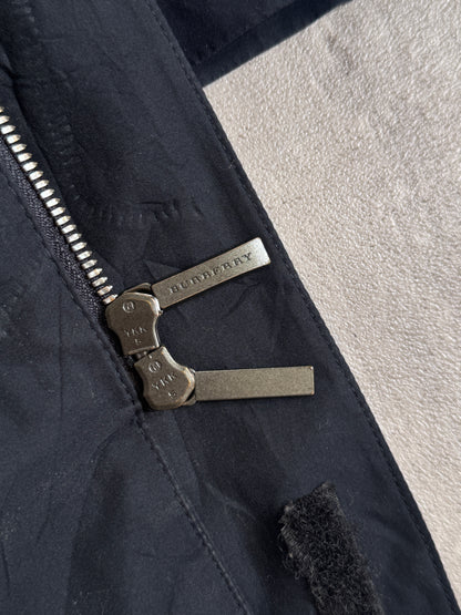 Burberry Nova Check Lined Navy Gore-Tex Parka Jacket