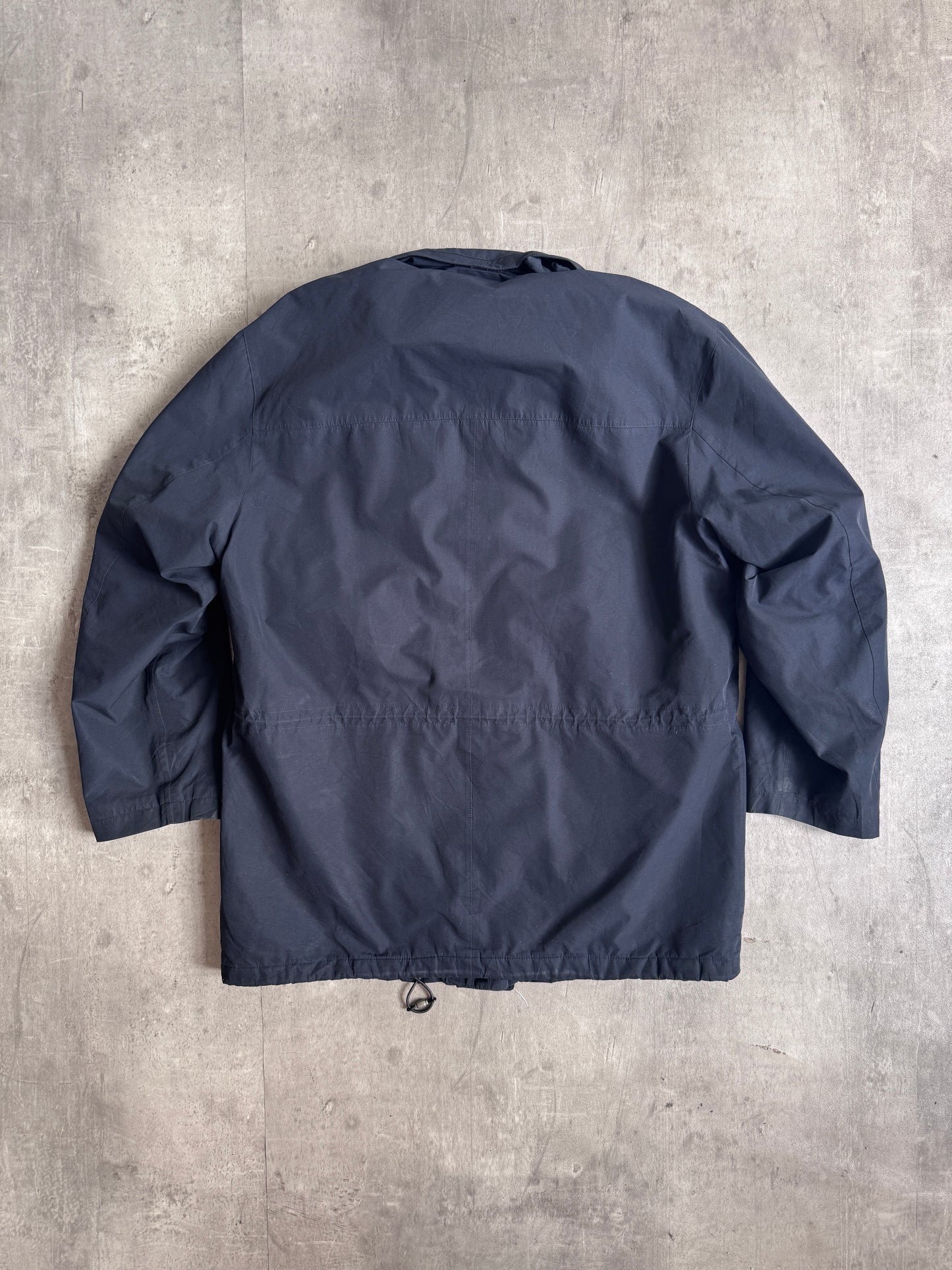 Burberry Nova Check Lined Navy Gore-Tex Parka Jacket