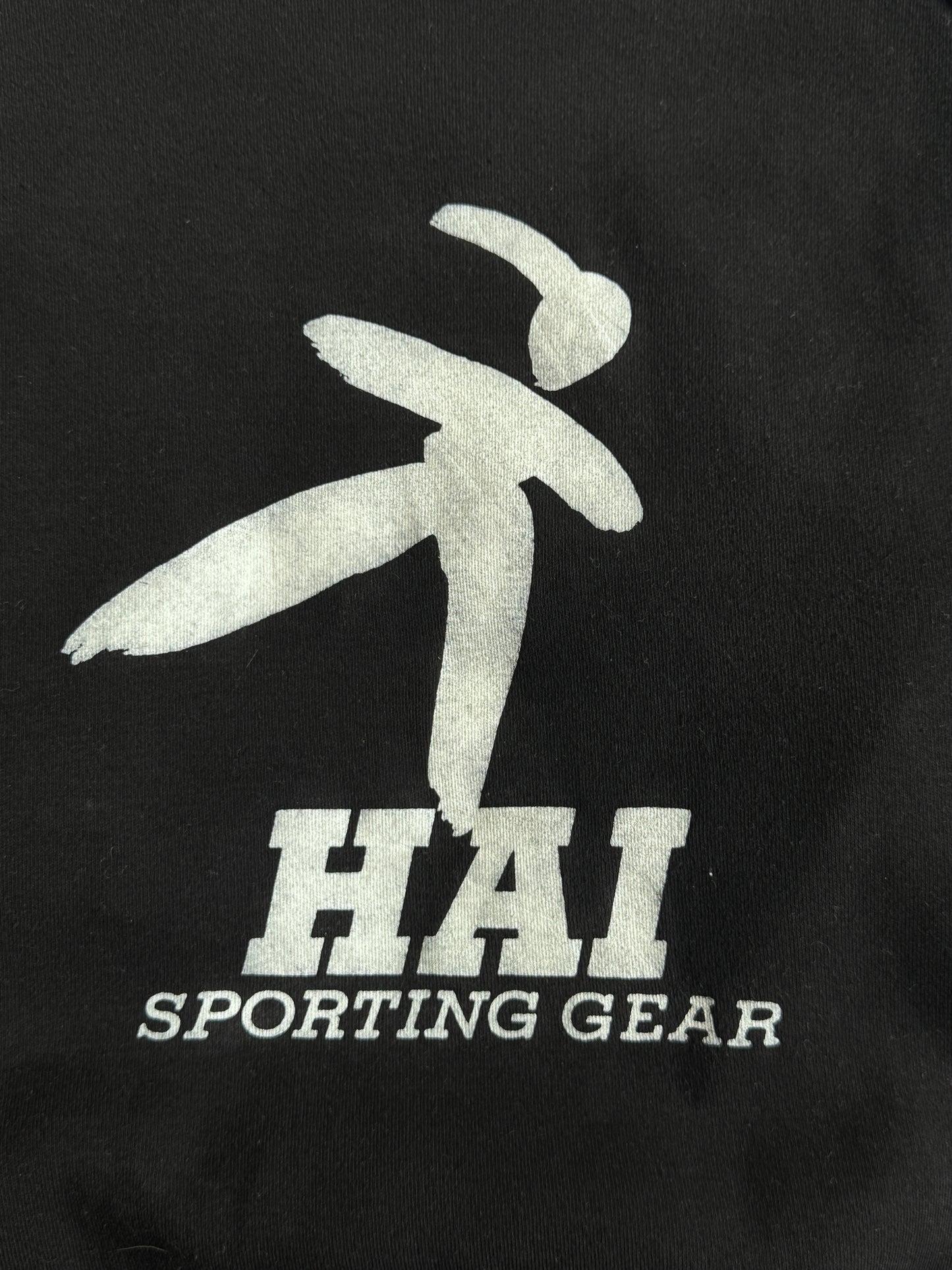 Issey Miyake Hai Sporting Gear Spellout Black Raglan Sweatshirt