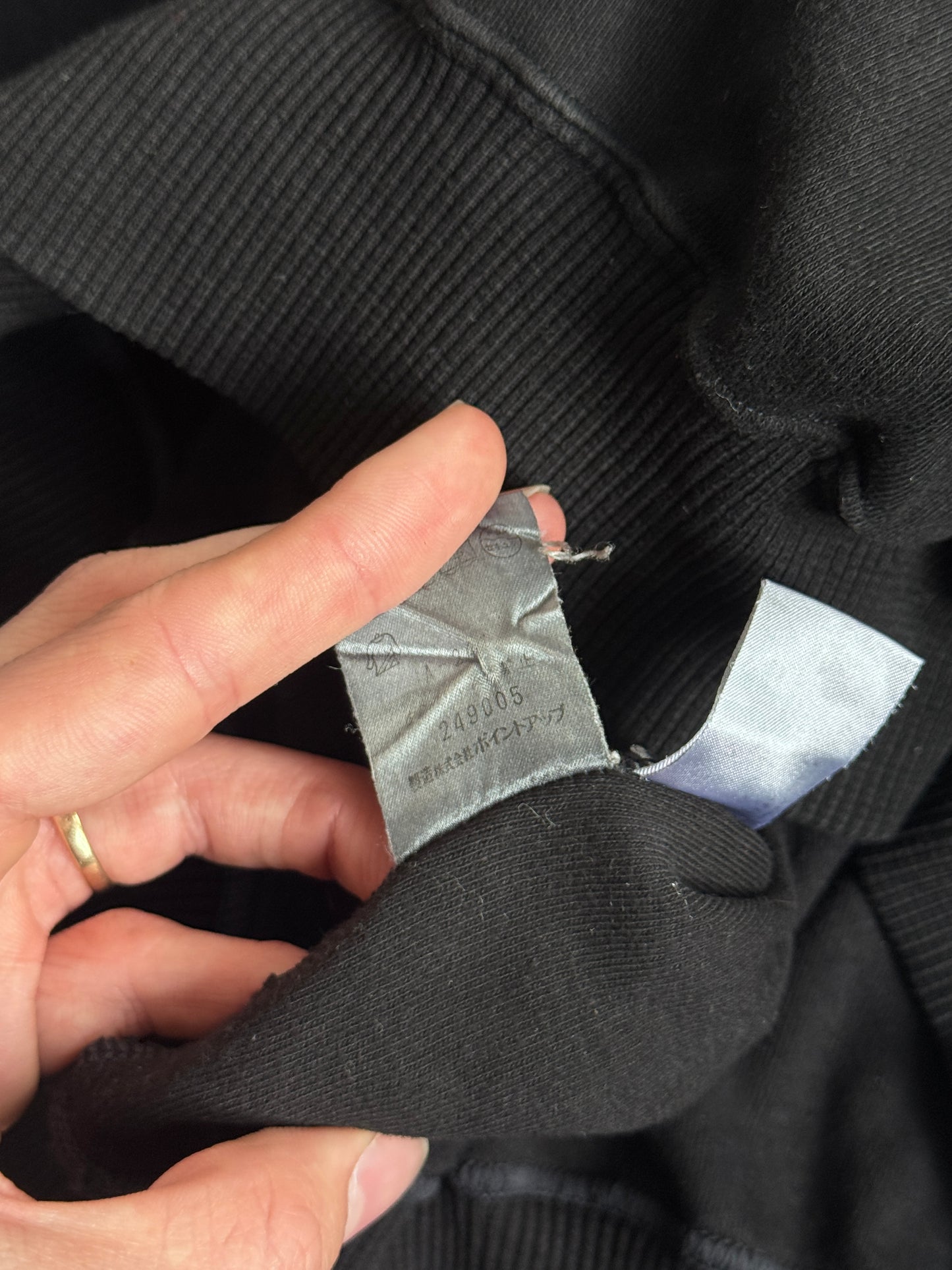 Issey Miyake Hai Sporting Gear Spellout Black Raglan Sweatshirt