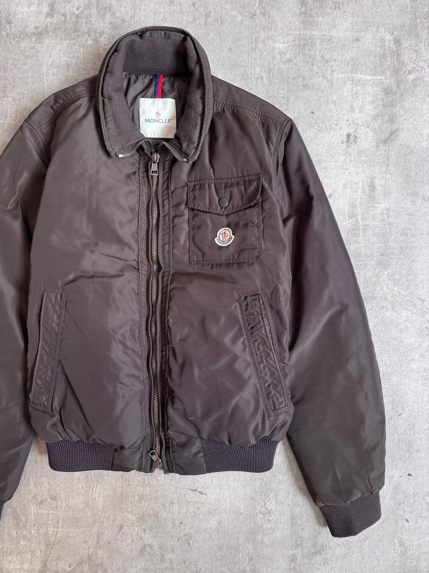 2006 Moncler Brown Nylon Bomber Jacket