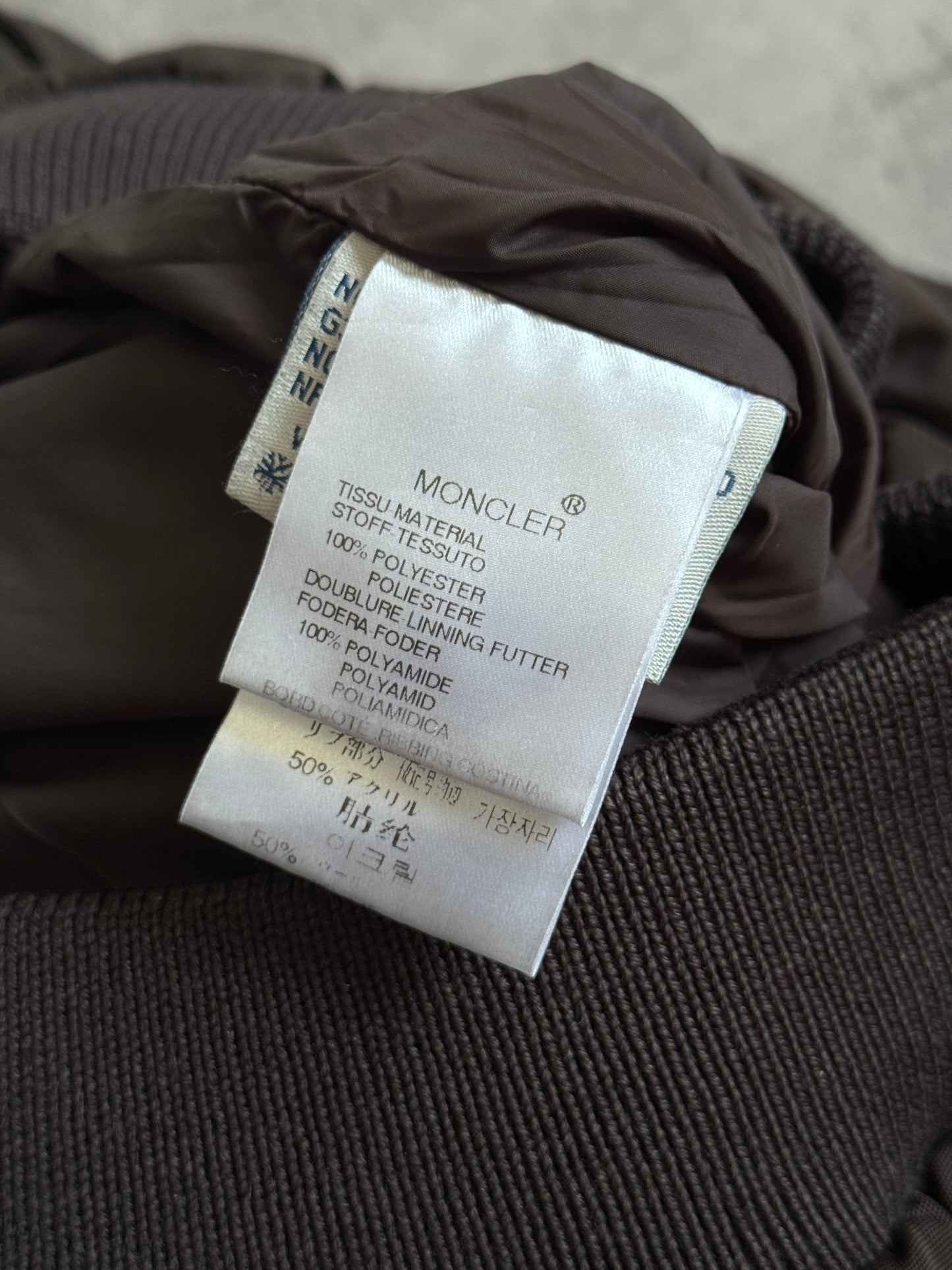 2006 Moncler Brown Nylon Bomber Jacket