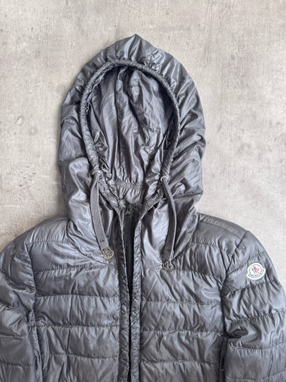 Moncler Lightweight Full Zip Grey Down Fill Puffer Jacket