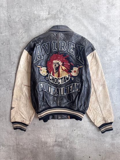 Avirex Choctaw Football Team Leather Varsity Jacket