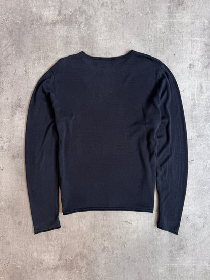 Roberto Cavalli Class Line Tattoo Graphic Print LS Tee