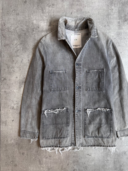 Neighborhood Apparel Grey Distressed Japanese Denim Jacket