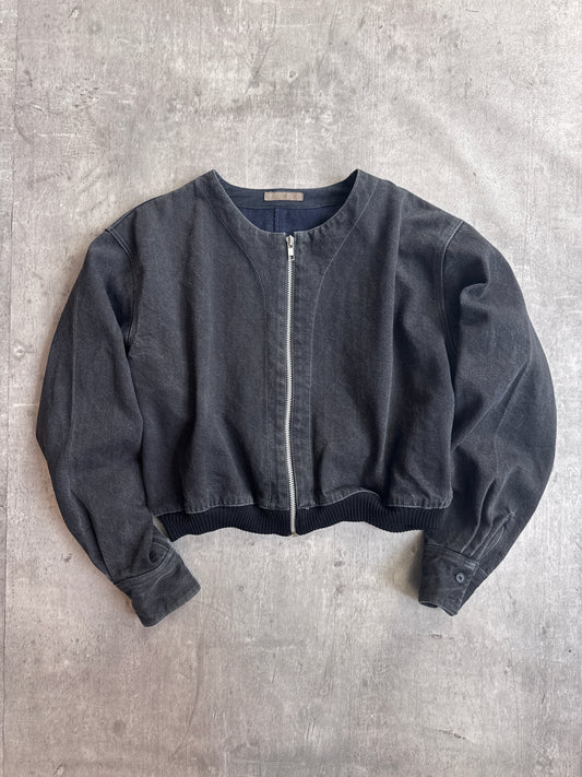 Y's Yohji Yamamoto Crew Neck Cropped Denim Jacket