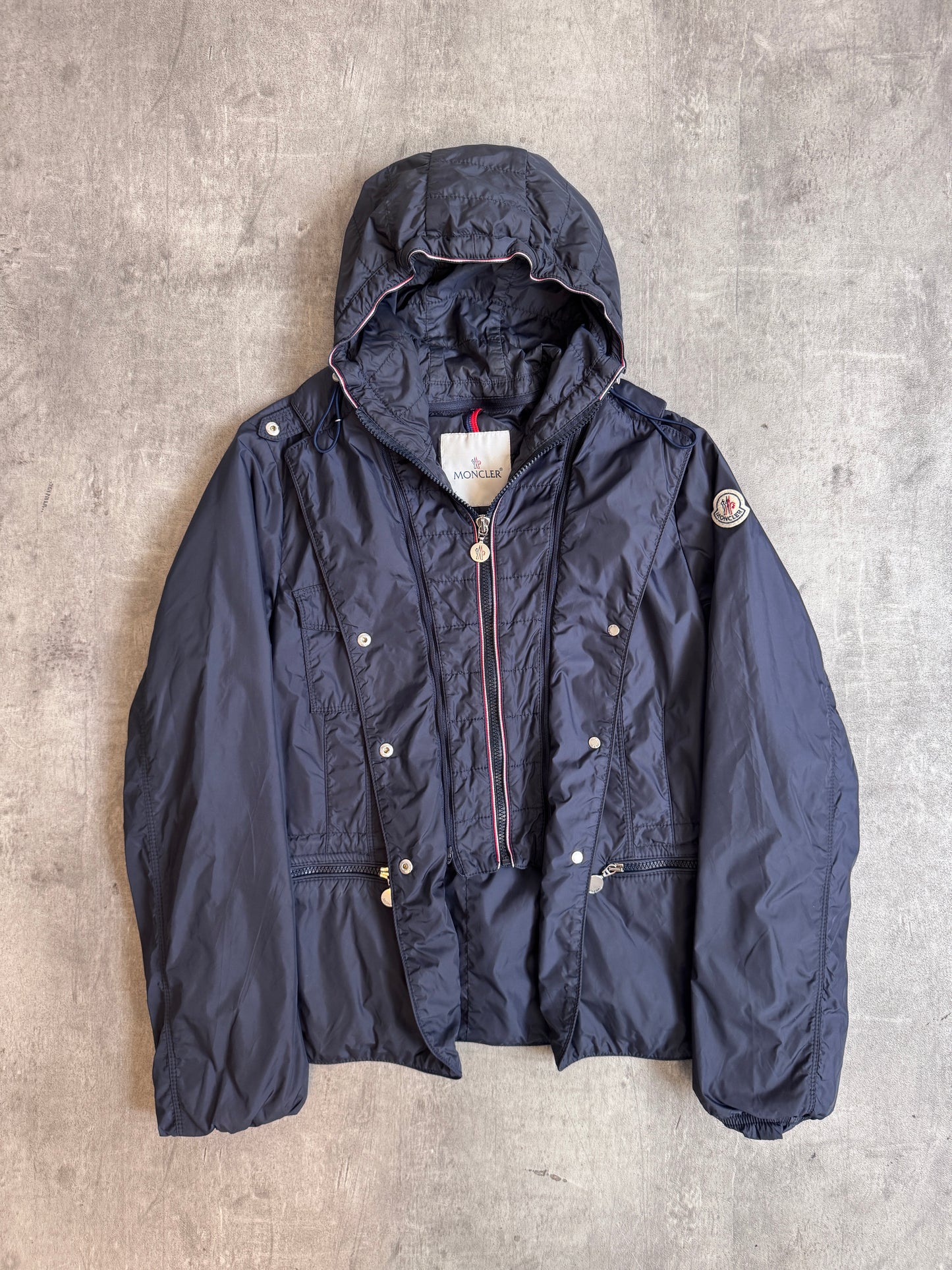 Moncler Navy Nylon Pladic Guibotto Model Tech Jacket