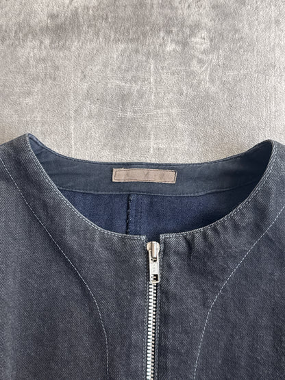 Y's Yohji Yamamoto Crew Neck Cropped Denim Jacket