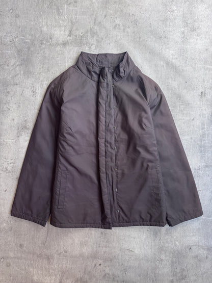 Burberry Brown Nylon Insulated Zip Up Harrington Jacket