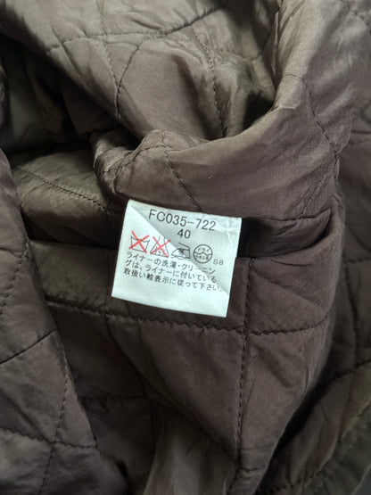 Burberry Brown Nylon Insulated Zip Up Harrington Jacket